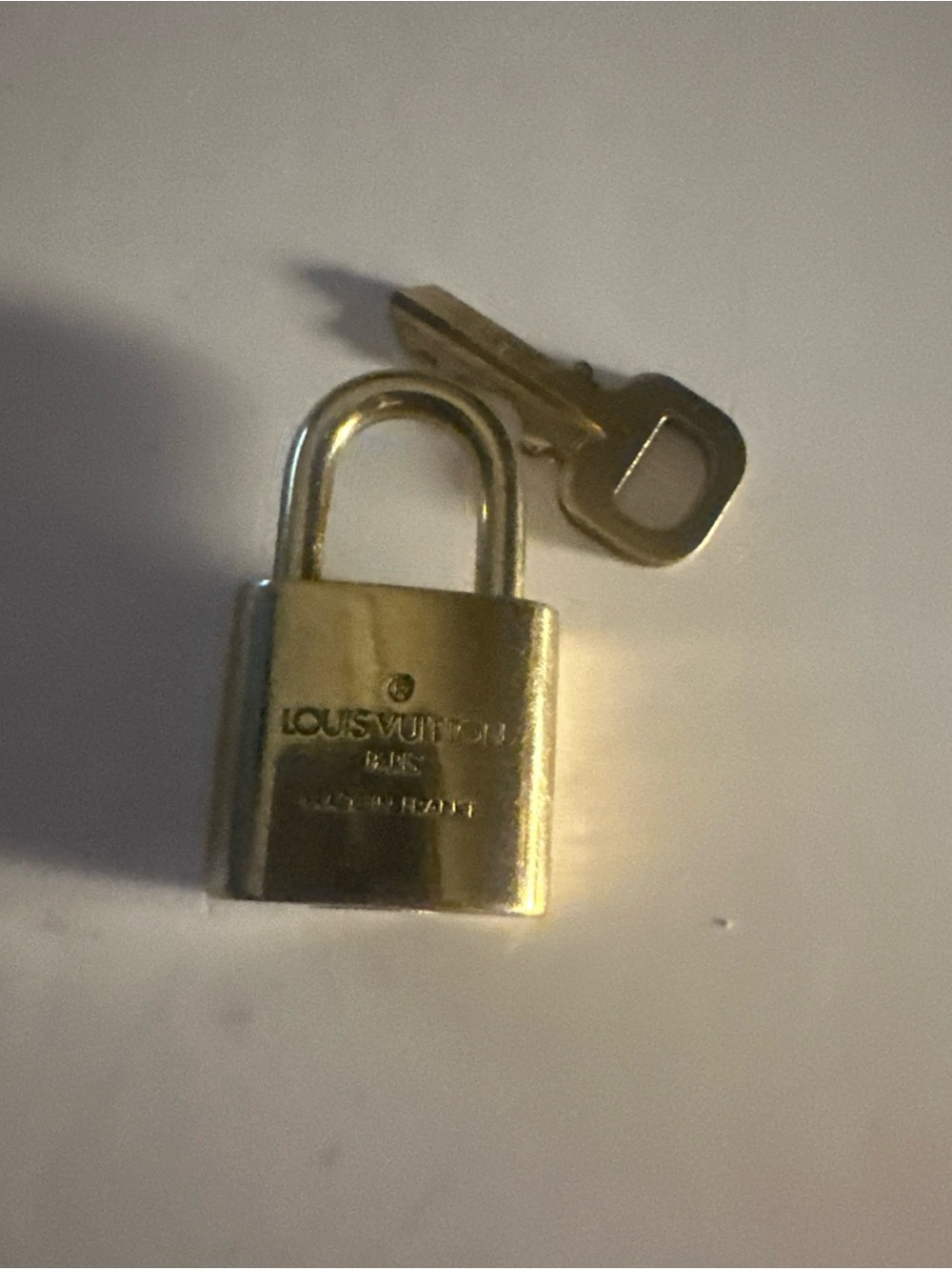 Authentic Louis Vuitton Brass Padlock and Key #311